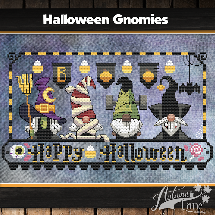 Halloween Gnomies by Autumn Lane Stitchery - Paper Pattern