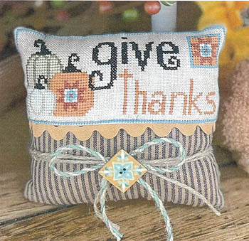 Home For Thanksgiving Pillow Cross Stitch by Mani Di Donna - Paper Pattern