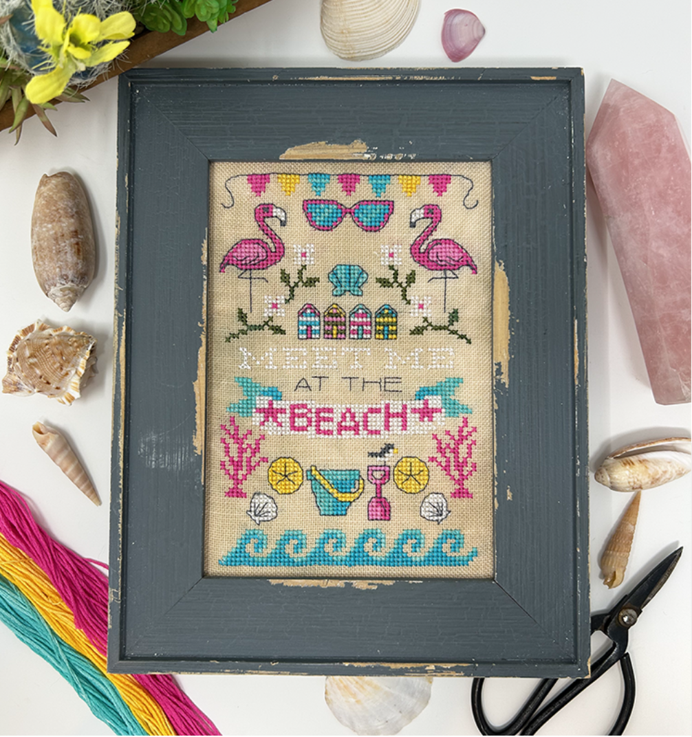 PRE-ORDER - Meet Me at the Beach Cross Stitch by Tiny Modernist - Paper Pattern