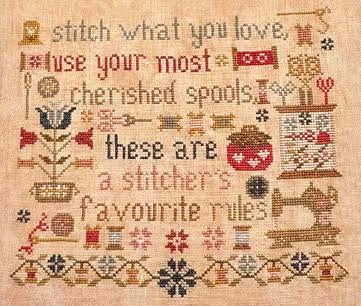 A Stitcher's Rules Cross Stitch by Pansy Patch Quilts and Stitchery - Paper Pattern