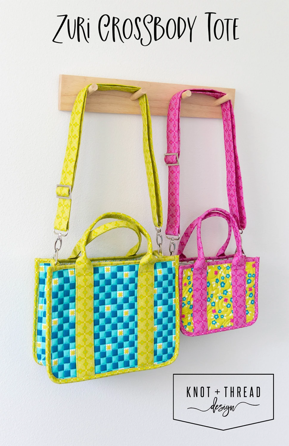 Zuri Crossbody Tote Quilt Pattern by Knot + Thread Designs - Paper Pattern