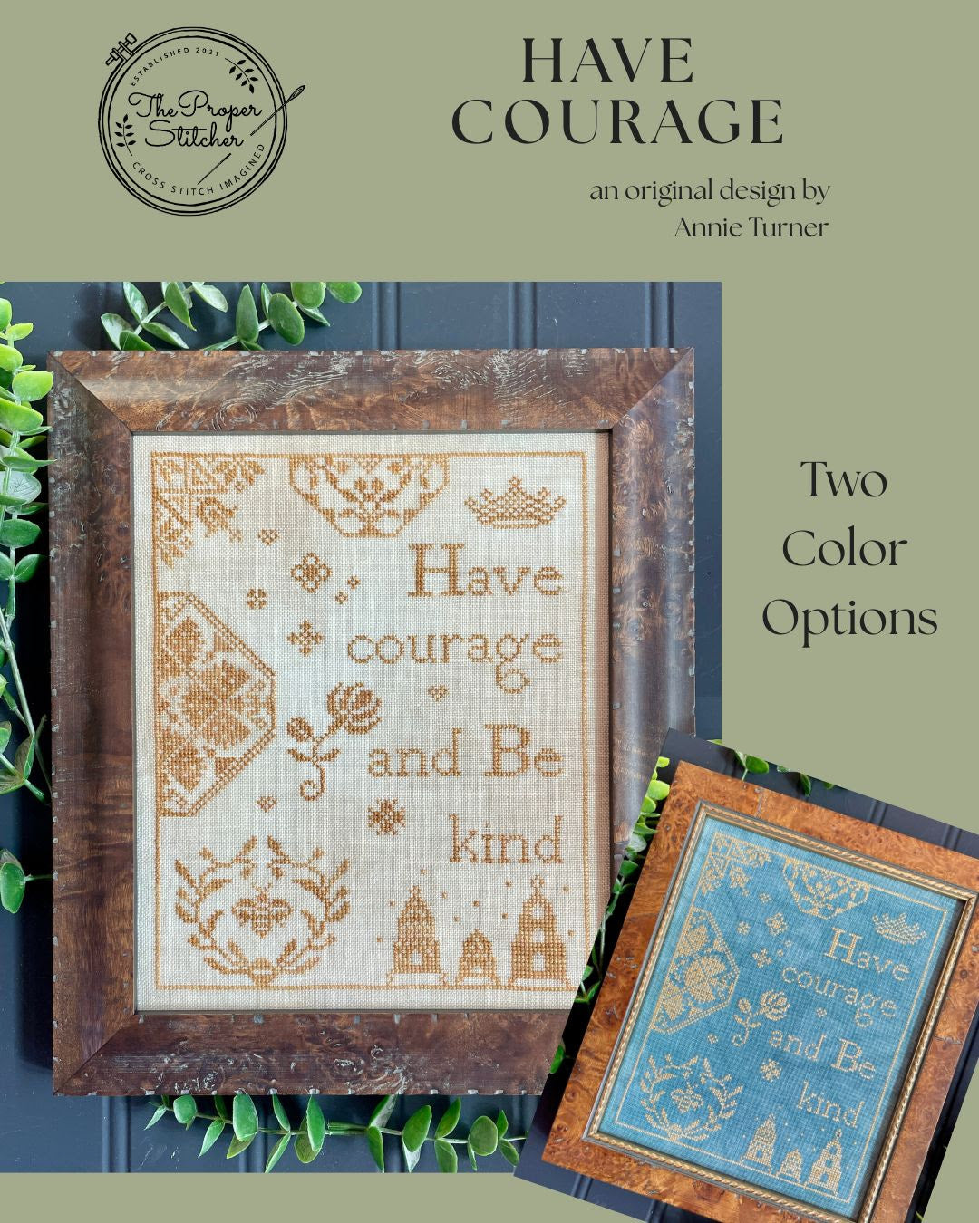 Have Courage Cross Stitch by The Proper Stitcher - Paper Pattern