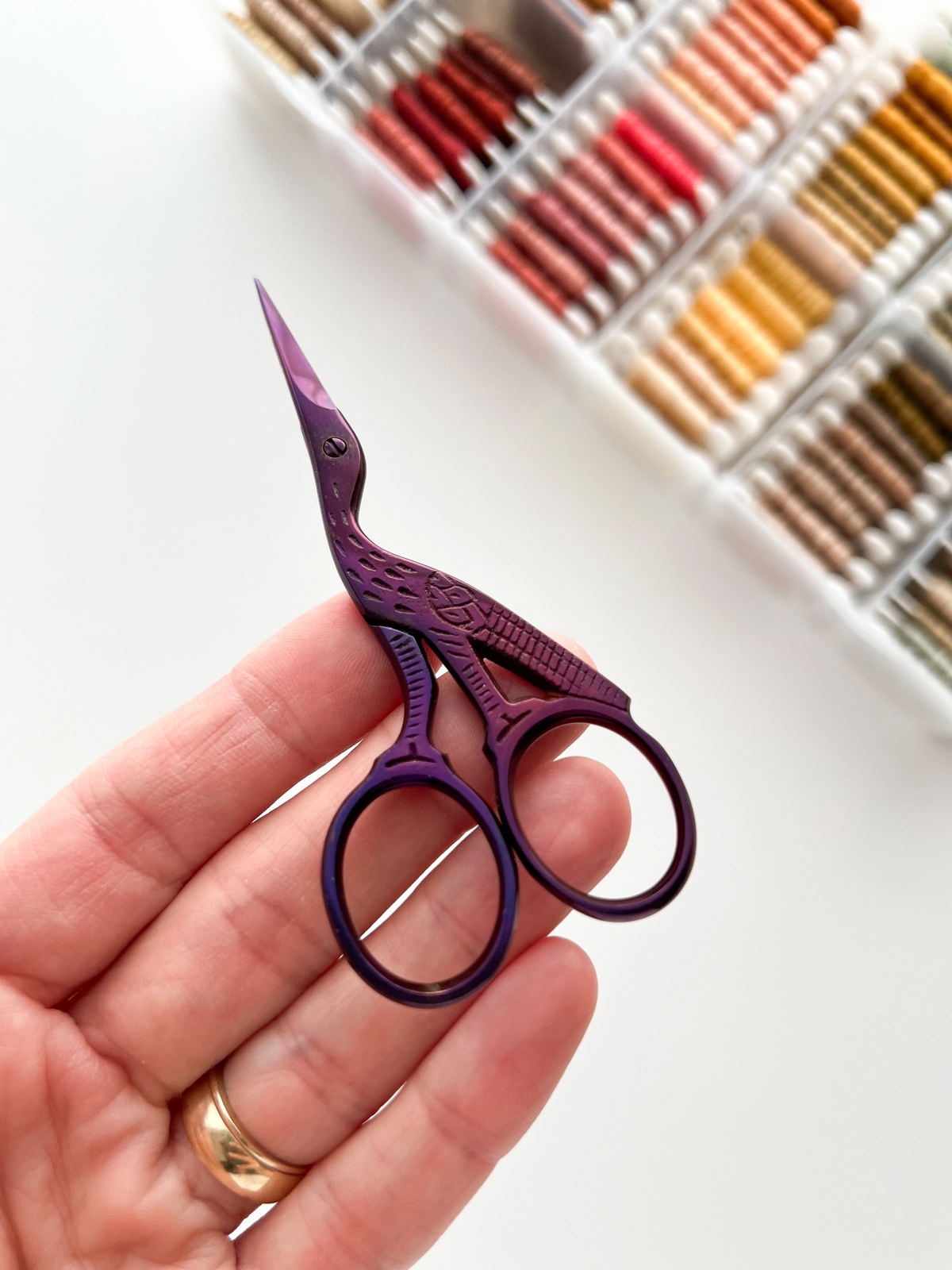 Small Embroidery Stork Scissors