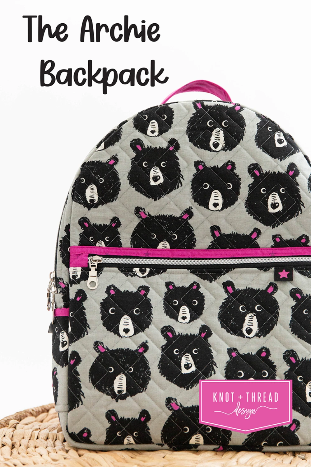 The Archie Backpack Quilt Pattern by Knot + Thread Designs - Paper Pattern