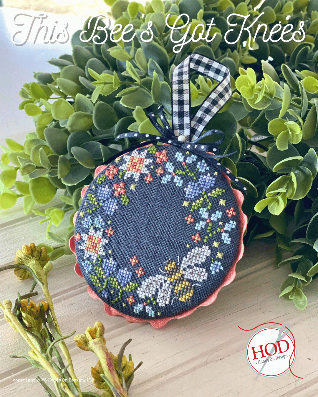 PRE-ORDER - This Bee's Got Knees Cross Stitch by Hands on Design - Paper Pattern