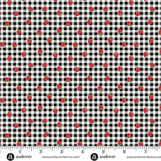 Strawberry Honey | A-1156-K | Strawberry Gingham - Black