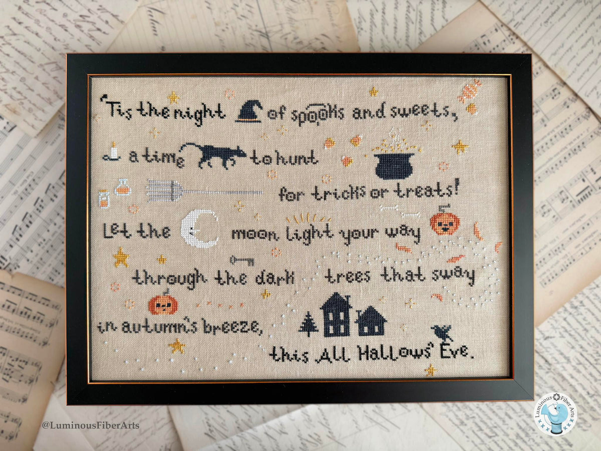 Tis the Night Cross Stitch by Luminous Fiber Arts - Paper Pattern