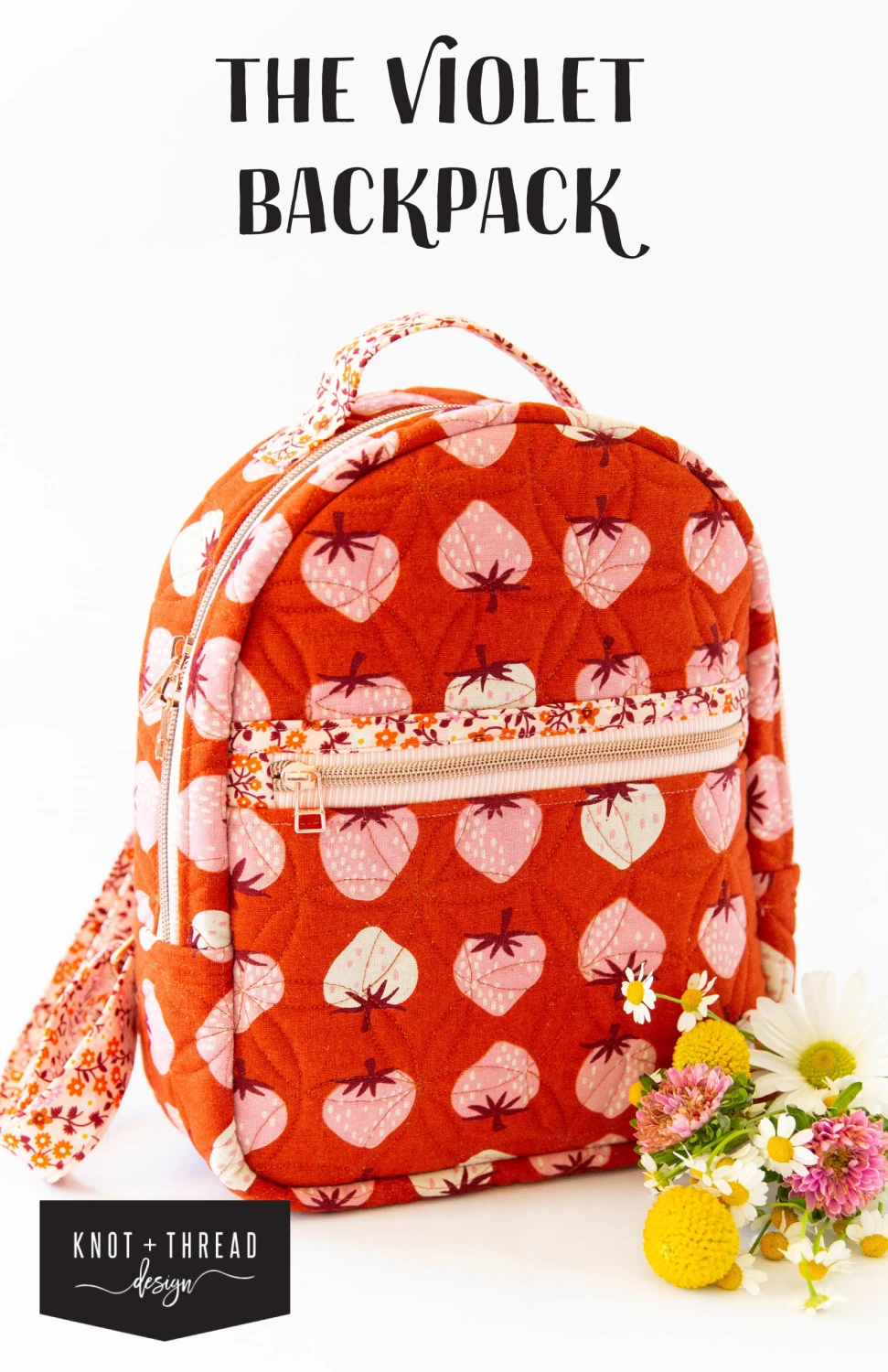 The Violet Backpack Quilt Pattern by Knot + Thread Designs - Paper Pattern