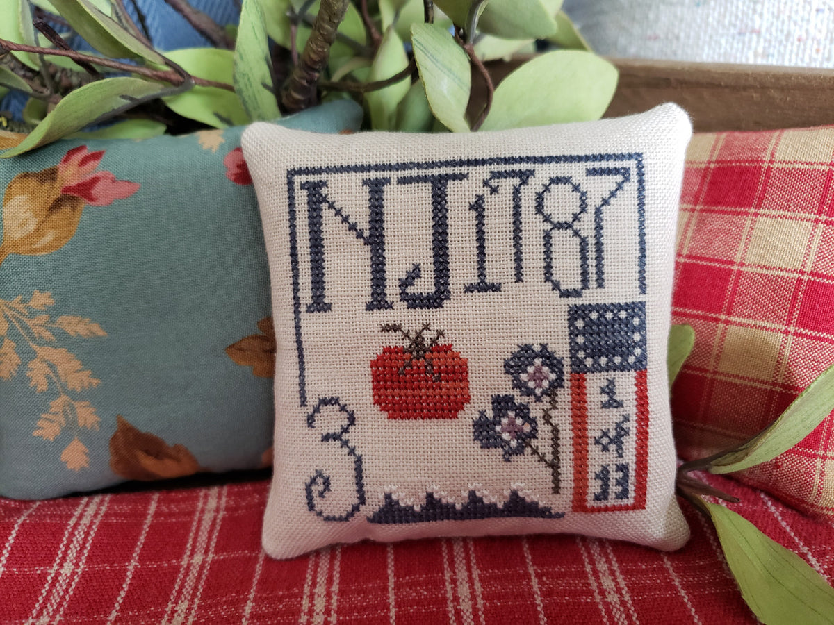 Statehood Splendor Series #6 - New Jersey cross stitch by Thread Milk Designs - Paper Pattern