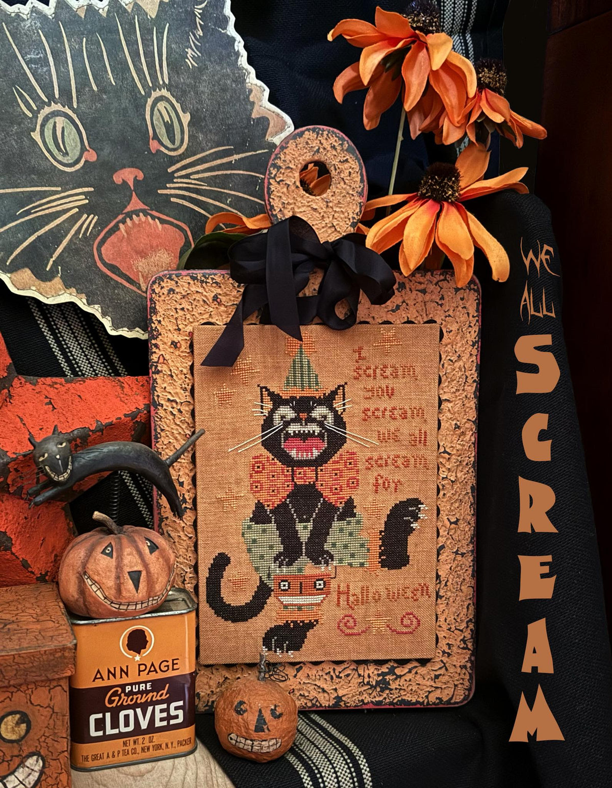 Hello Midnight Cross Stitch Book with 8 designs by Teresa Kogut - Paper Pattern