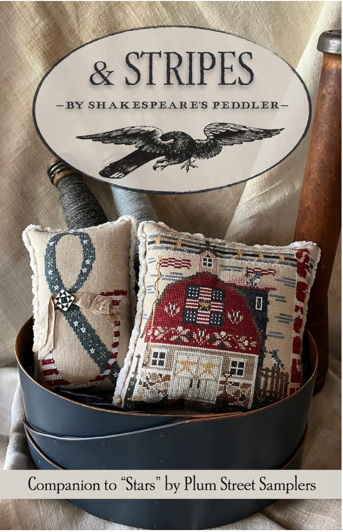 &amp; Stripes Cross Stitch by Shakespeare&#39;s Peddler - Paper Pattern