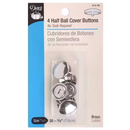 Button Cover Half Ball Size 30 - 3/4in