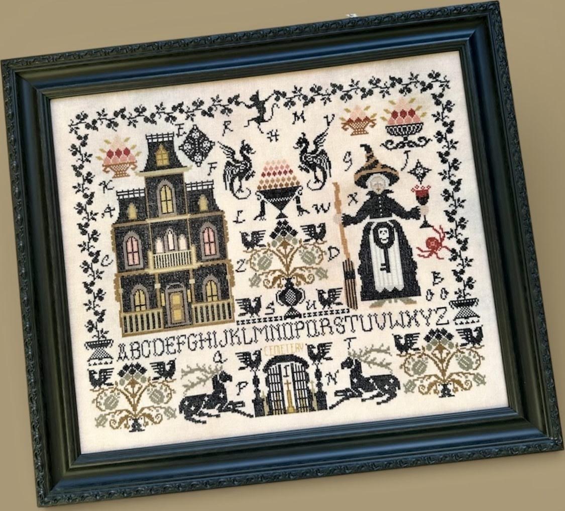 PRE-ORDER - Witch House Sampler Cross Stitch by Twin Peak Primitives - Paper Pattern