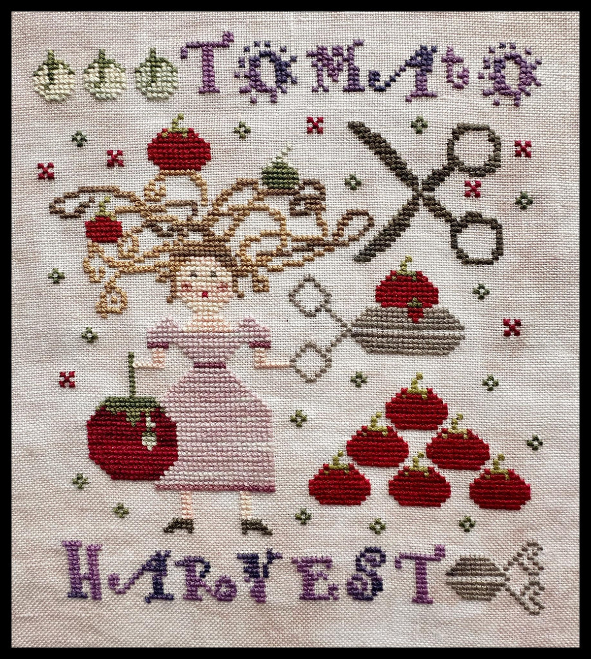 Pre-Order - Tomato Harvest Cross Stitch by Lucy Beam - Paper Pattern