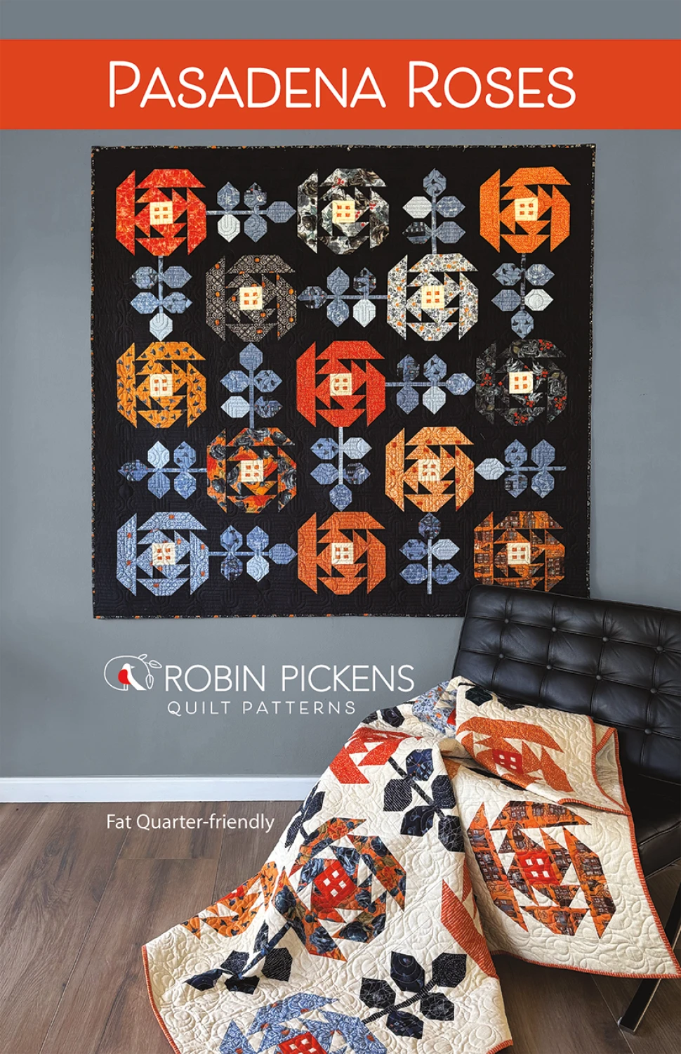 Pasadena Roses Quilt Pattern by Robin Pickens - Paper Pattern