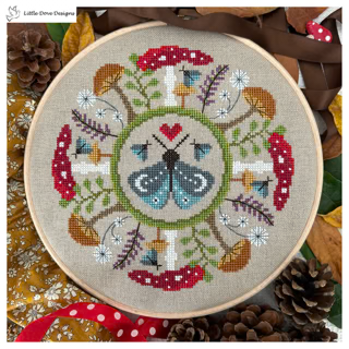 The Moth and the Mushroom Cross Stitch by Little Dove Designs - Paper Pattern