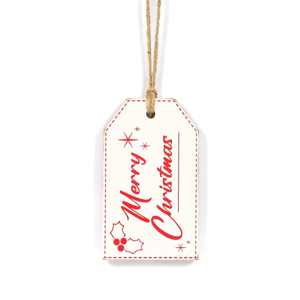 Merry/Candy | Candy Cane Lane Collection | 3x5x.5 reversible wood tag | 71239
