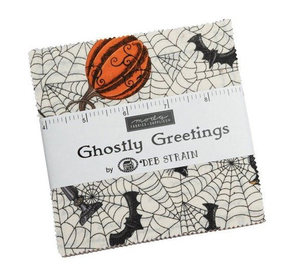 Ghostly Greetings Mini Charm Pack 2.5" - 42 Precut Pieces