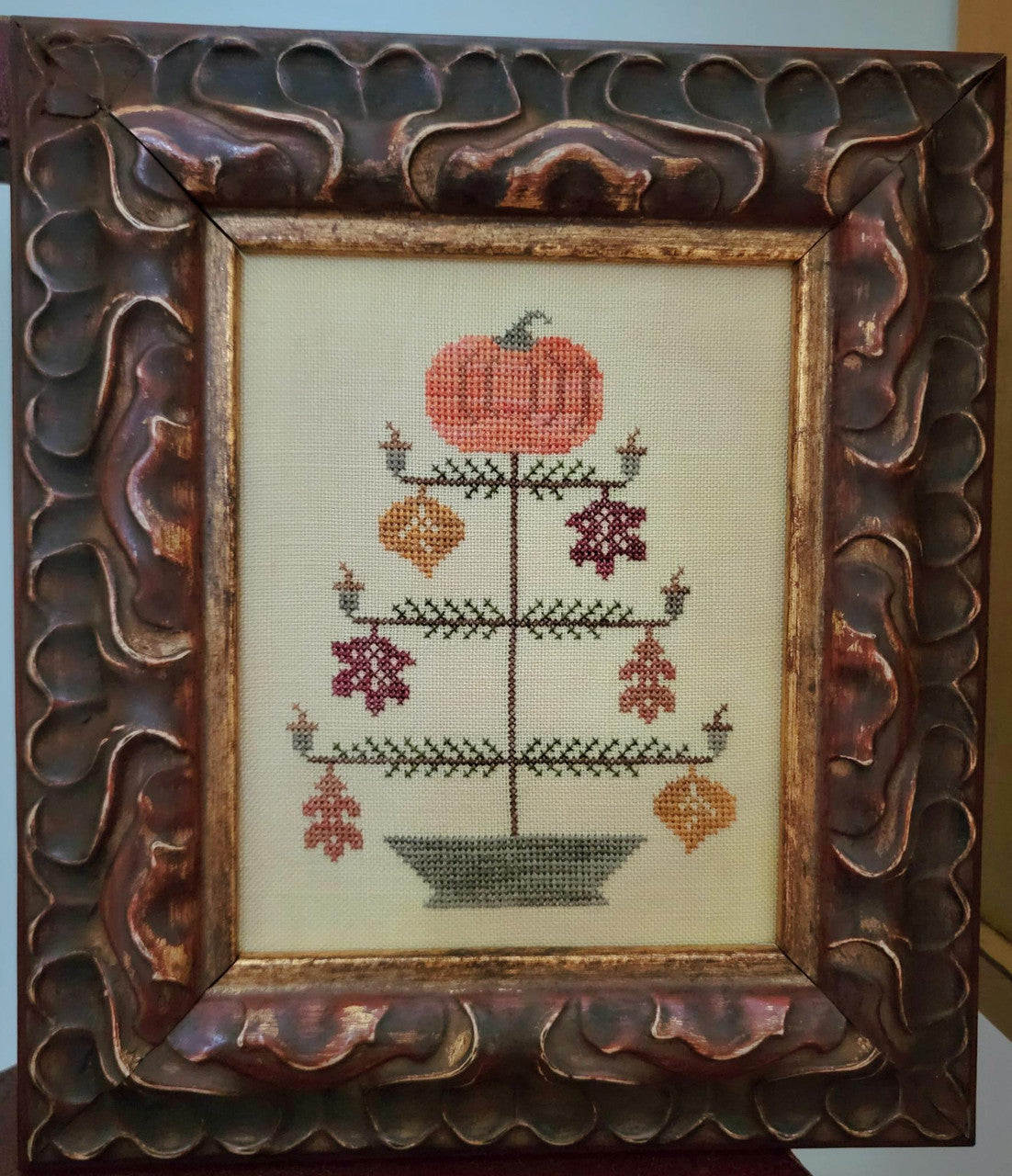 Fall Feather Tree cross stitch by Thread Milk Designs - Paper Pattern