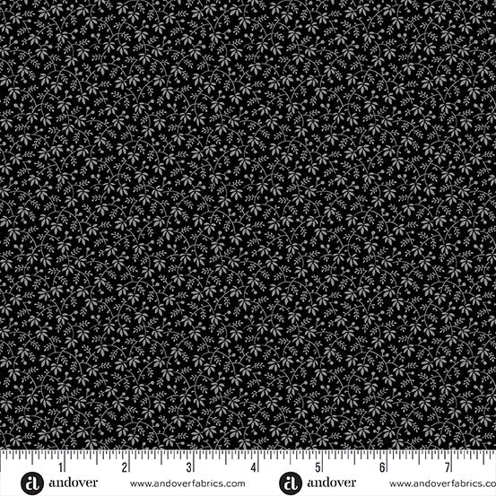 Pumpkin Licorice | A-1105-K | Droopy Floral - Charcoal