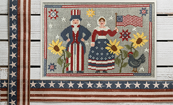 Stars And Stripes 1776 Cross Stitch by Twin Peak Primitives - Paper Pattern