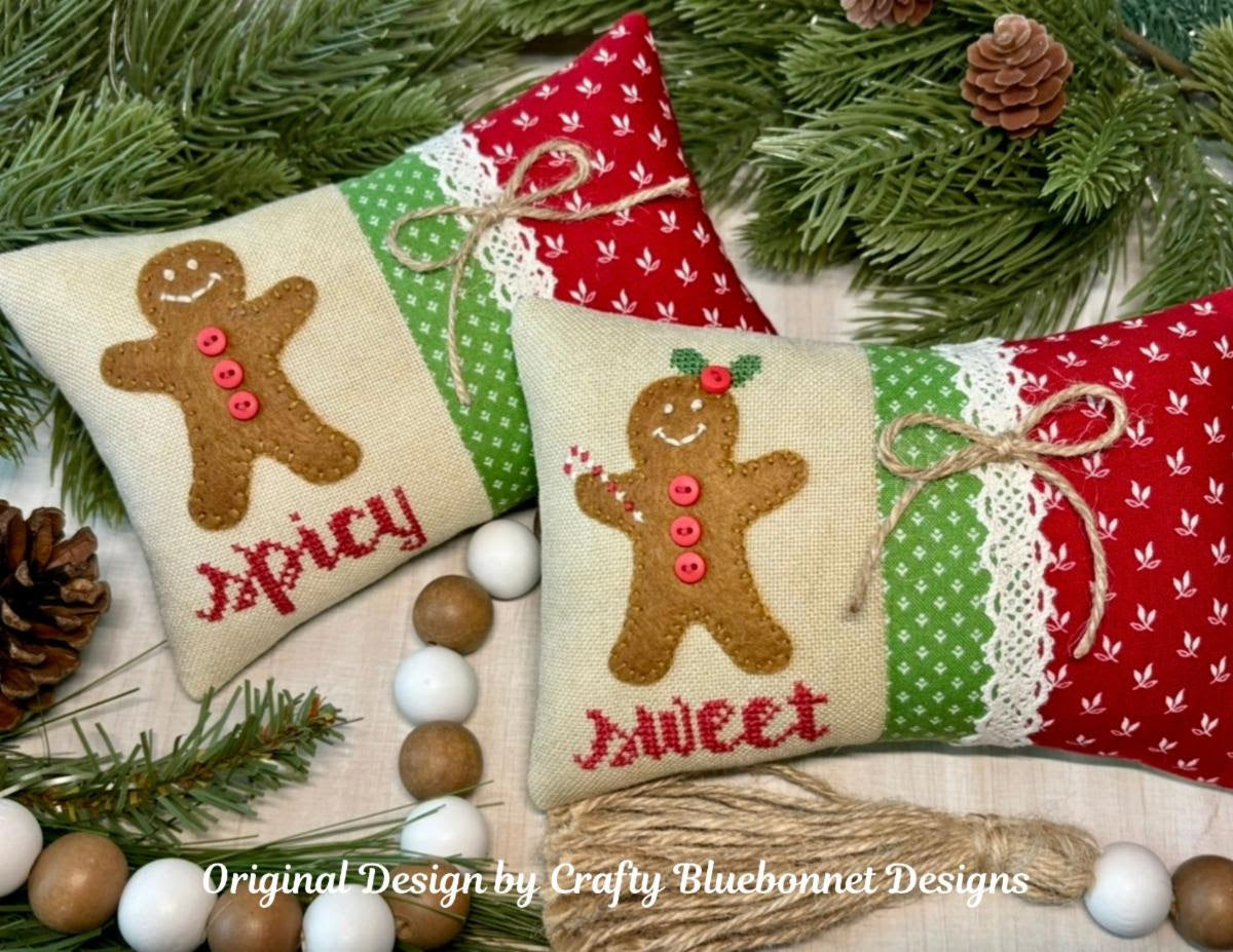 Sweet and Spicy Gingerbread Cross Stitch by Crafty Bluebonnet - Paper Pattern