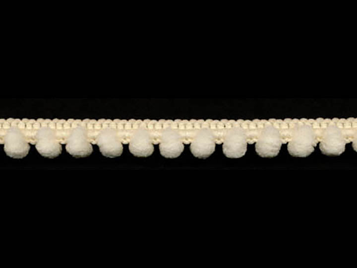 Baby Pom Pom Trim Fringe, 3/8 inch - Ivory