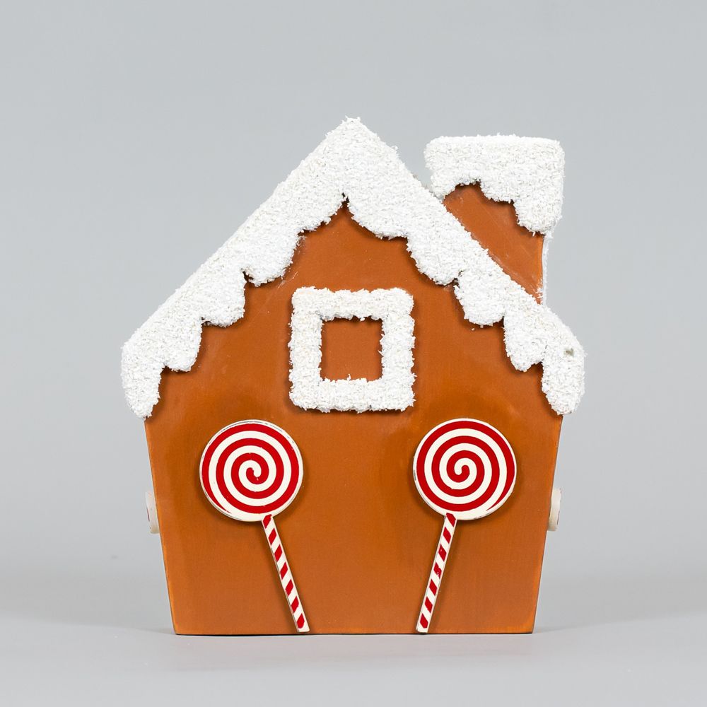 Gingerbread House | Candy Cane Lane Collection | 6x7x1 chunky wood shape 71309