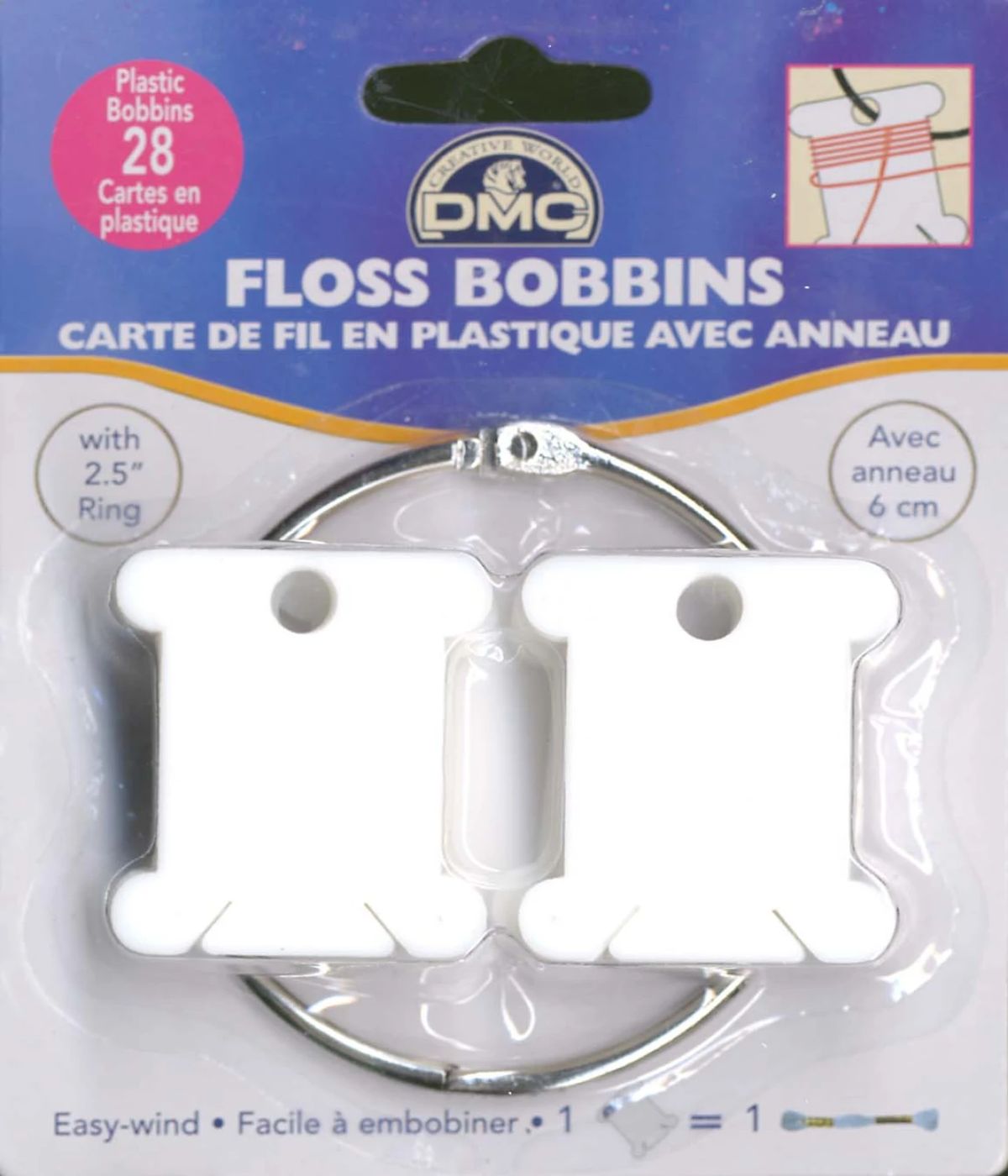 Plastic Bobbins with Metal Ring
