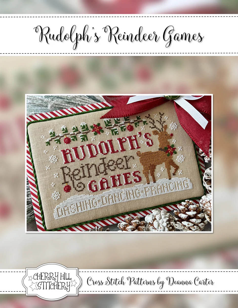 Rudolph&#39;s Reindeer Games by Cherry Hill Stitch Cross Stitch - Paper Pattern