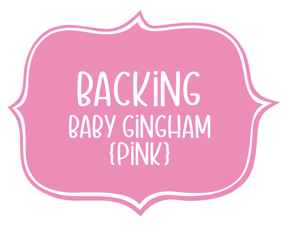 Baby Gingham Pink Backing ONLY