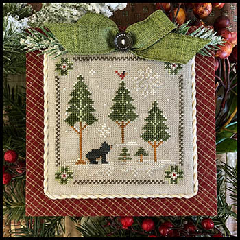 Log Cabin 4: In the Woods Bear by Little House Needleworks - PAPER Pattern