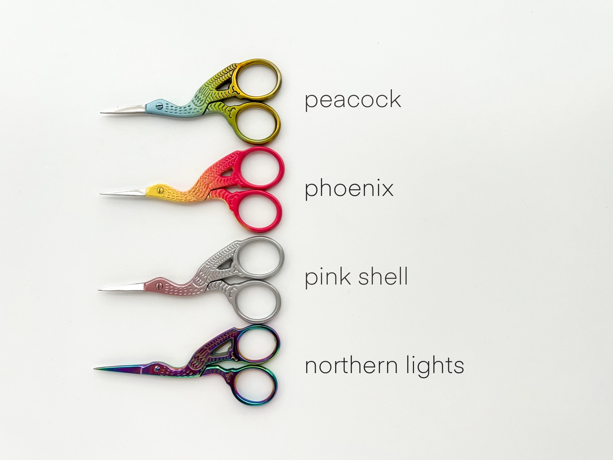 Small Embroidery Stork Scissors