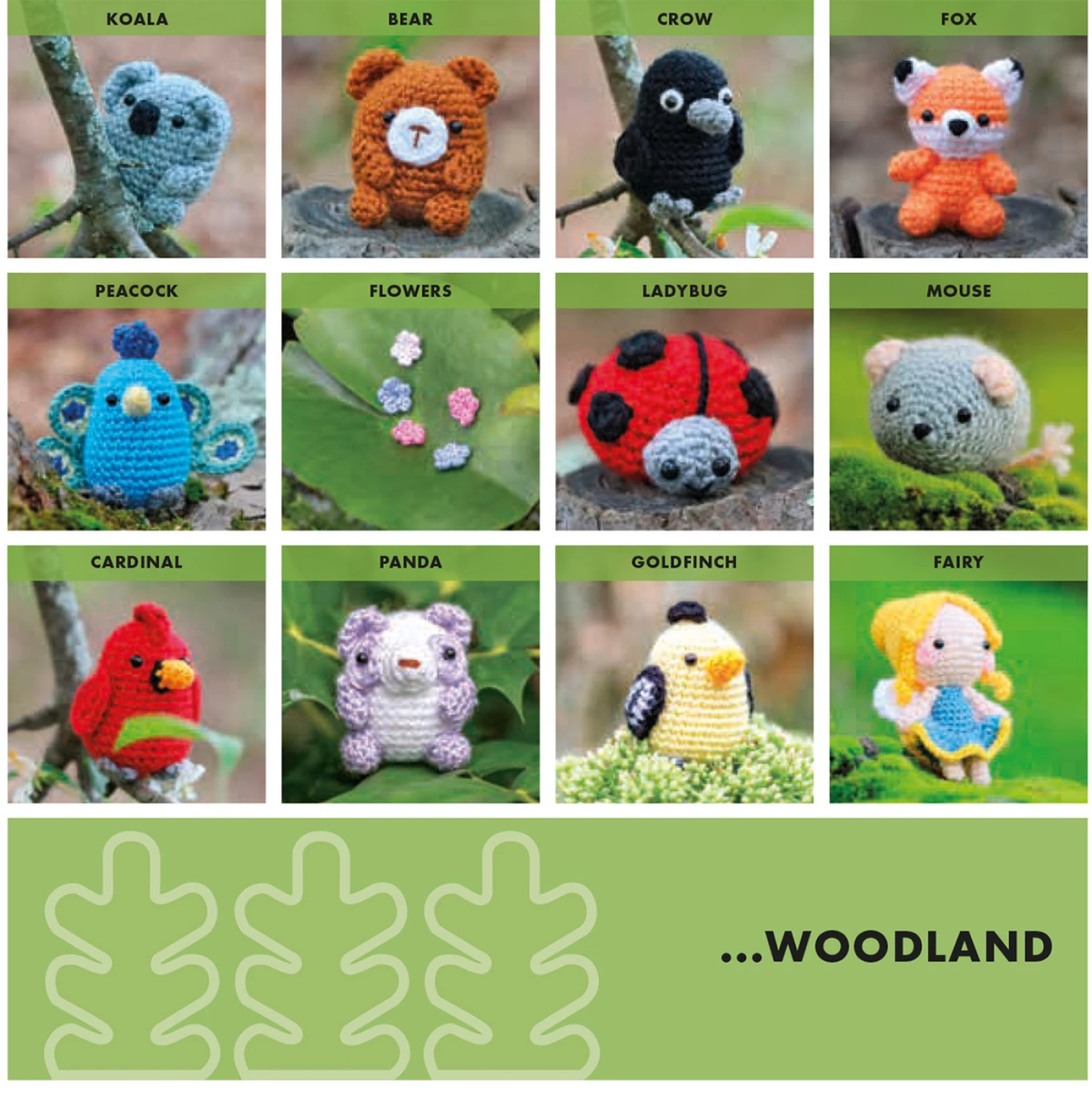 Mini Amigurumi Woodland Crochet Book by Julia Chiang - Paper Pattern