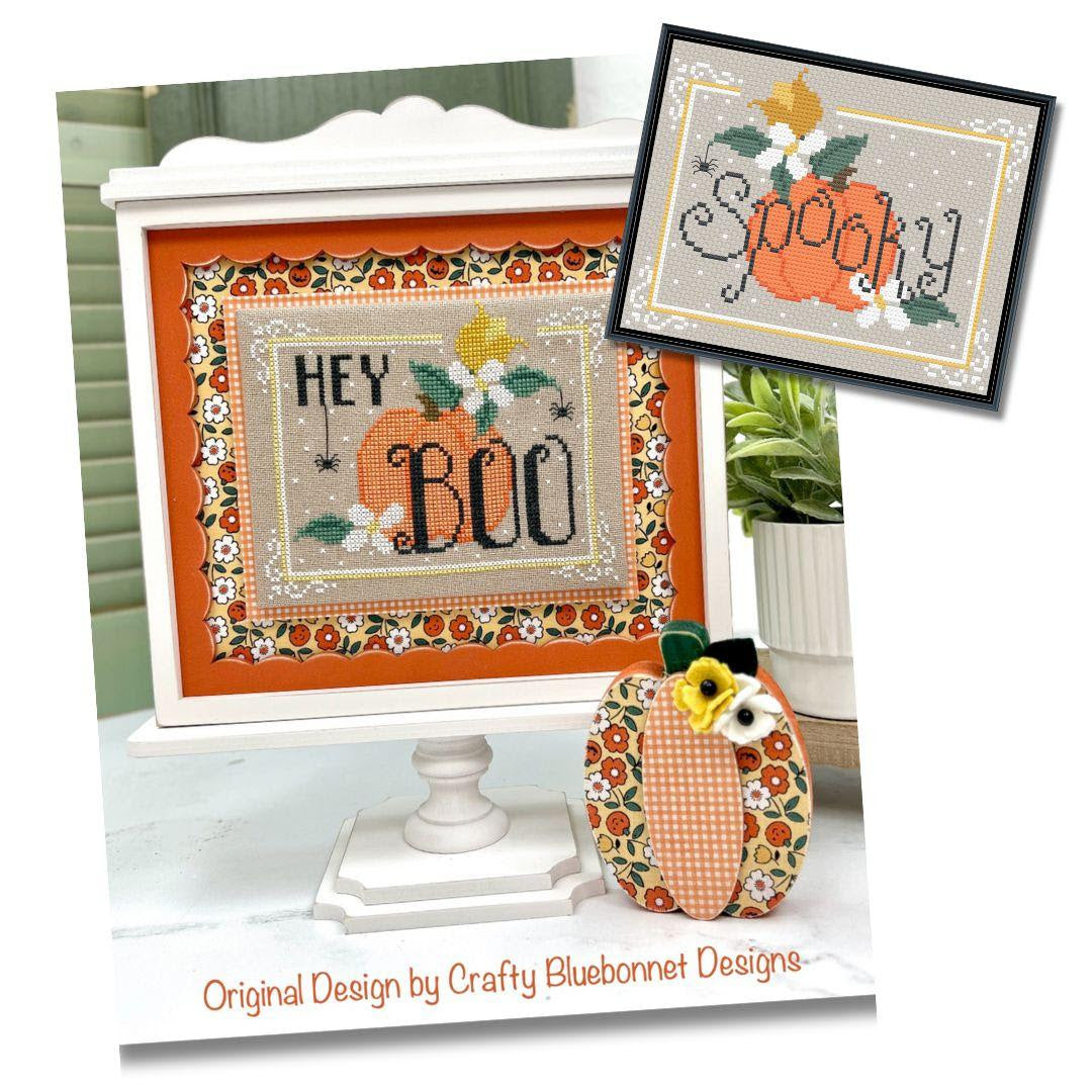 Hey Boo Cross Stitch by Crafty Bluebonnet Designs - Paper Pattern