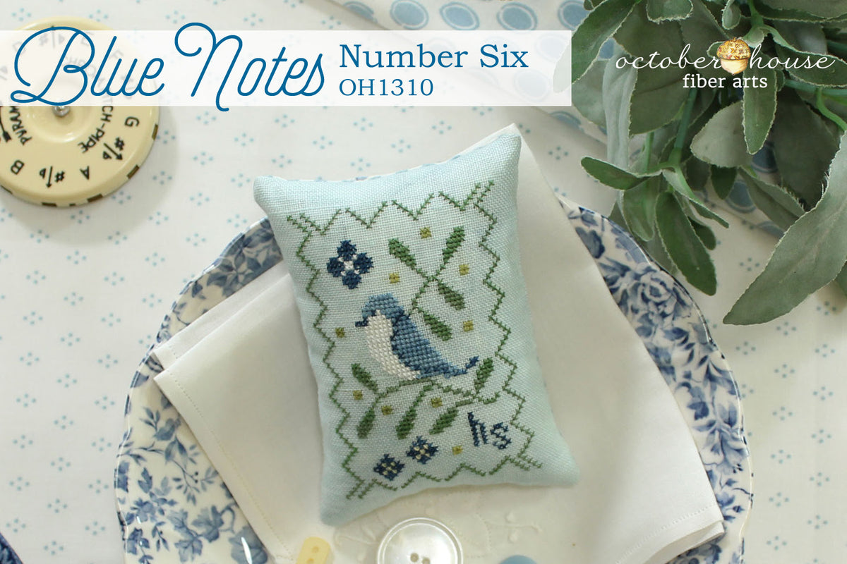 Blue Notes #6 Cross Stitch by October House Fiber Arts - Paper Pattern