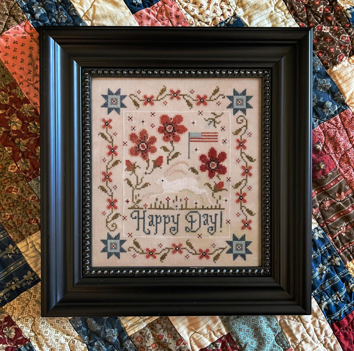 Happy Day Cross Stitch by Plum Street Samplers - Paper Pattern
