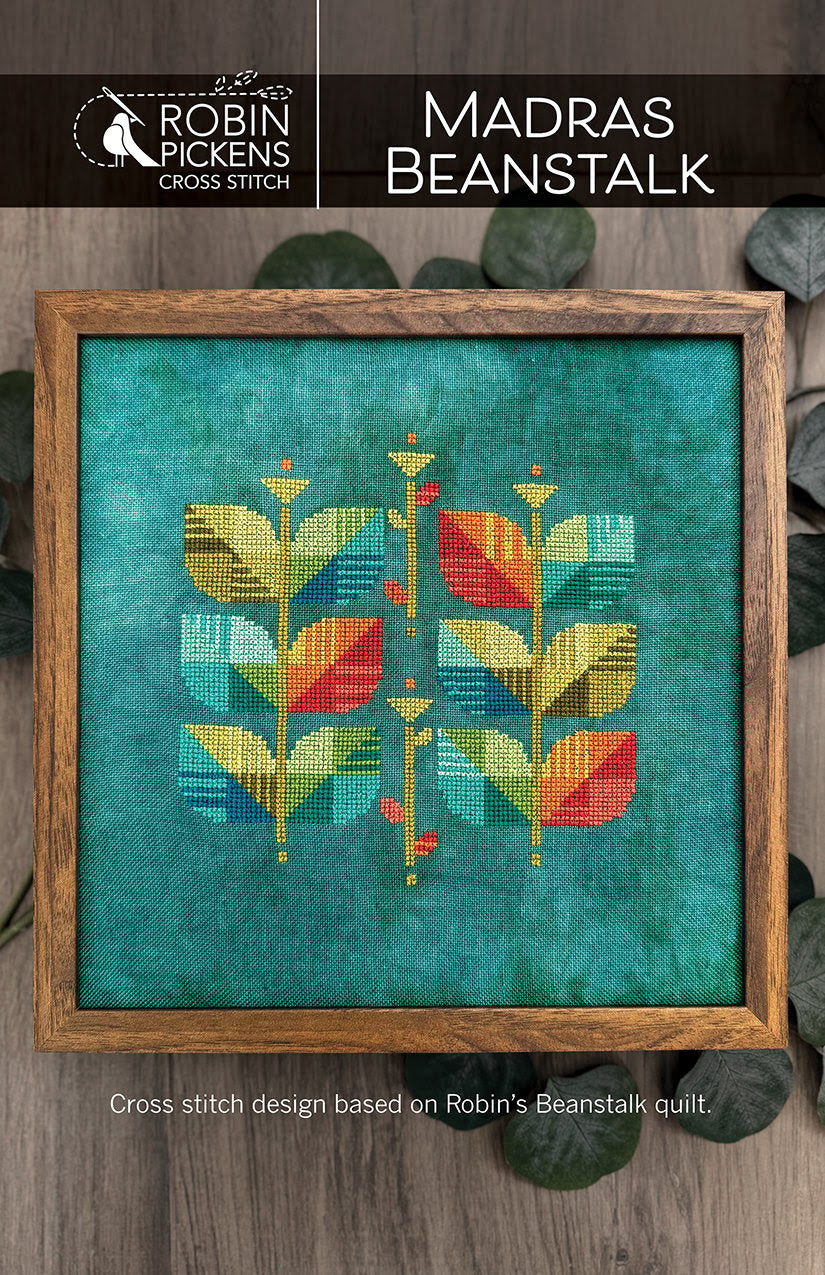 Pre-Order - Madras Beanstalk Cross Stitch by Robin Pickens - Paper Pattern