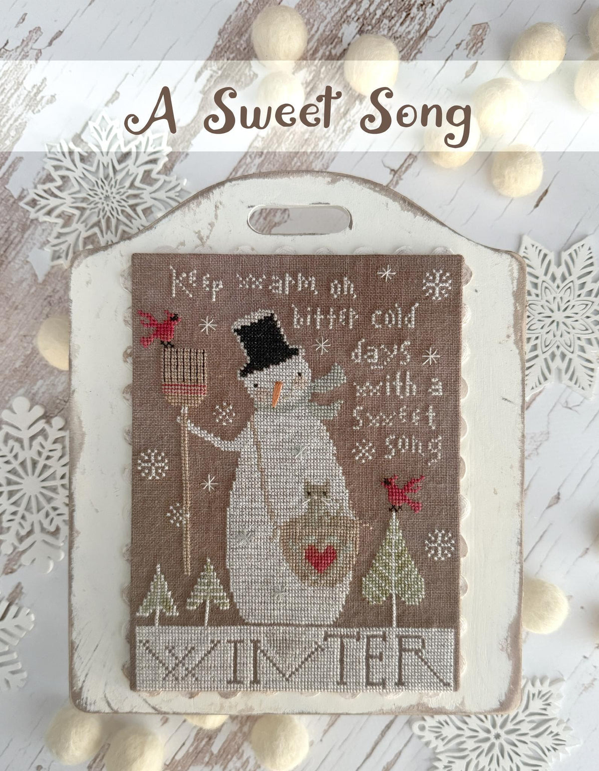 Hello Winter Booklet Cross Stitch by Teresa Kogut - Paper Pattern