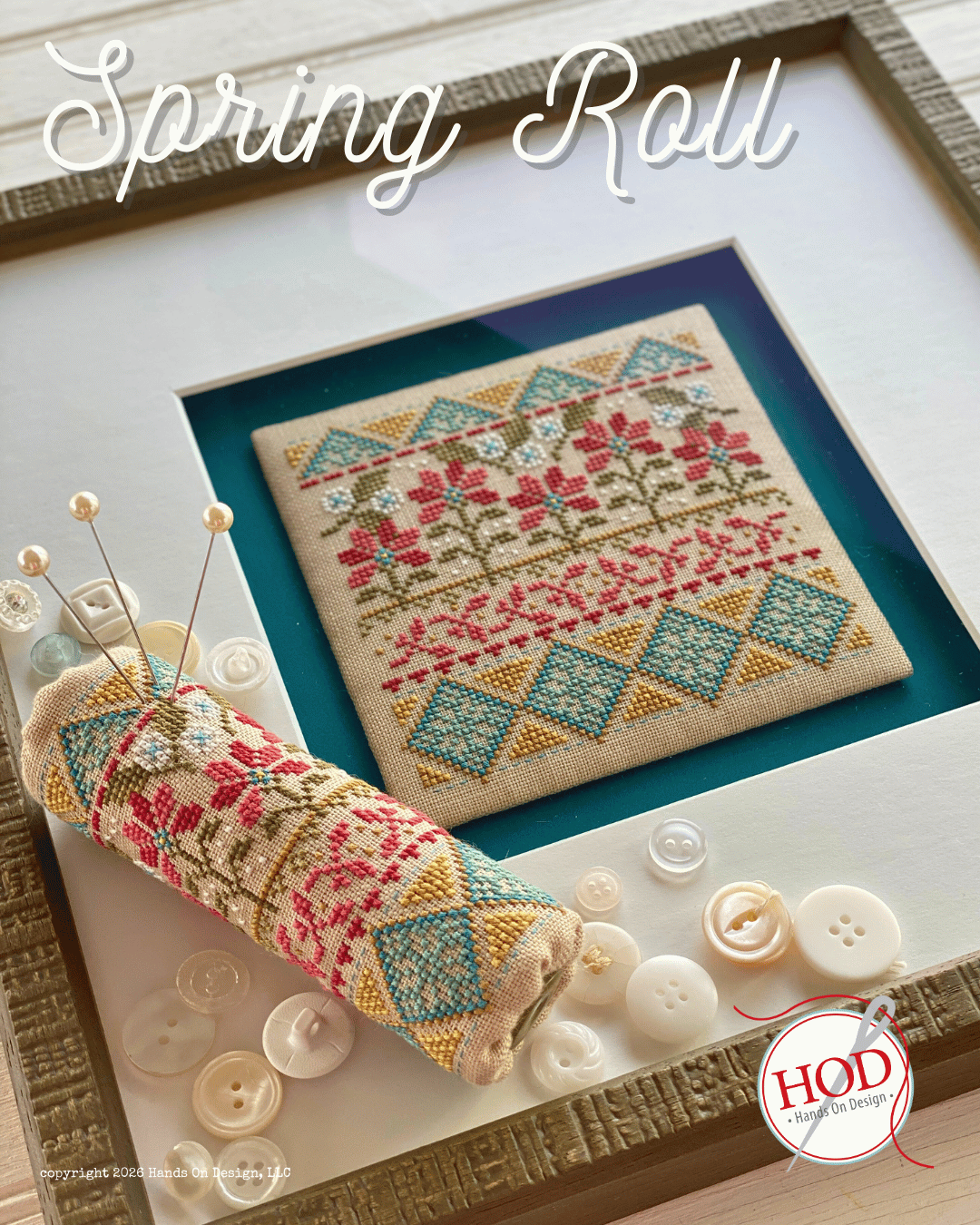 PRE-ORDER - Spring Roll Cross Stitch by Hands on Design - Paper Pattern