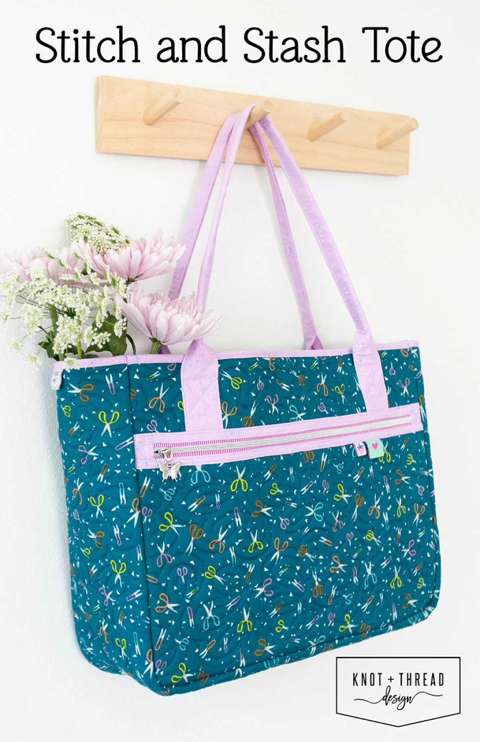 Stitch and Stash Tote Quilt Pattern by Knot + Thread Design - Paper Pattern