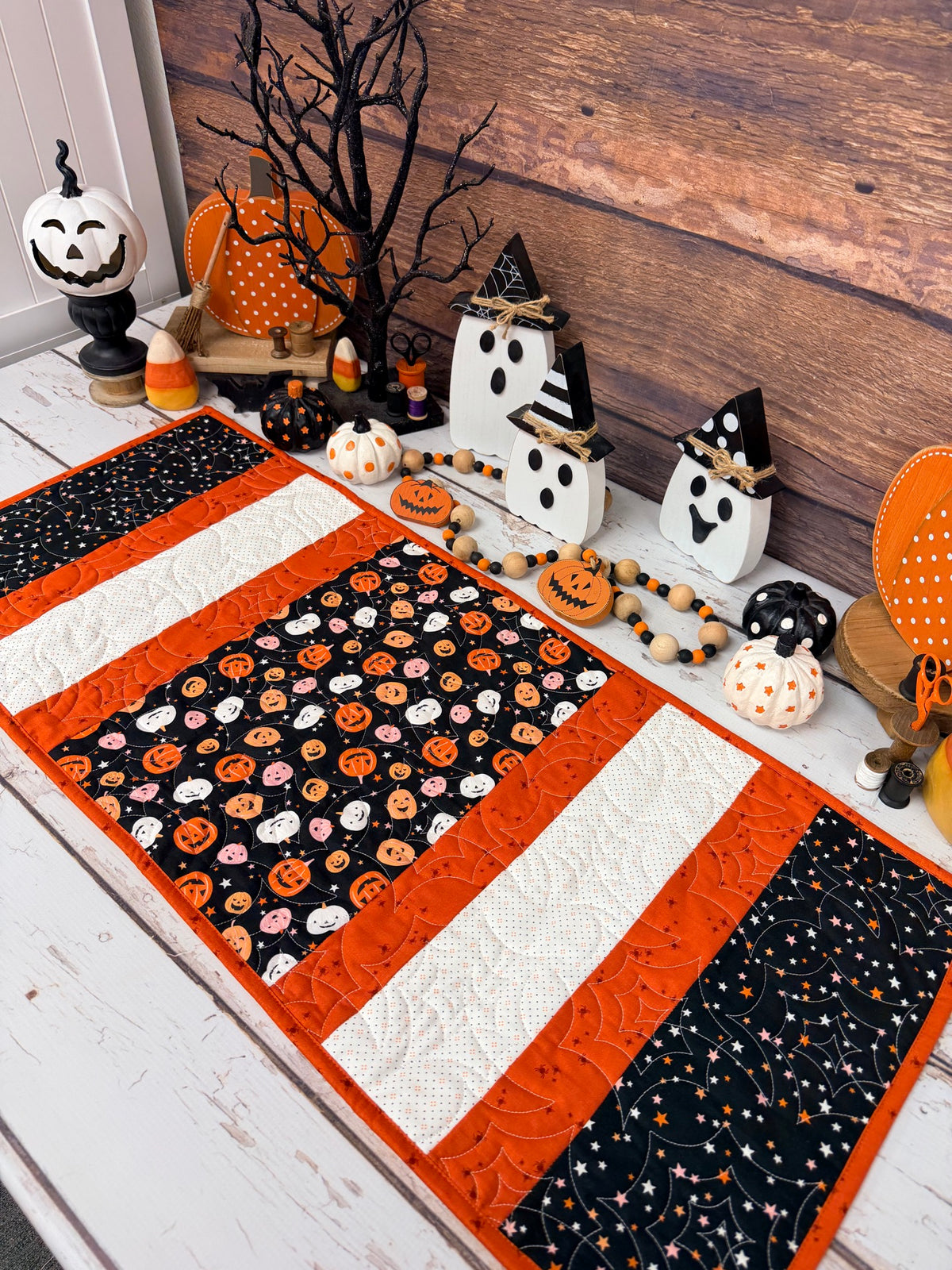 Halloween Easy Peasy Table Runner Curated by Primrose Cottage