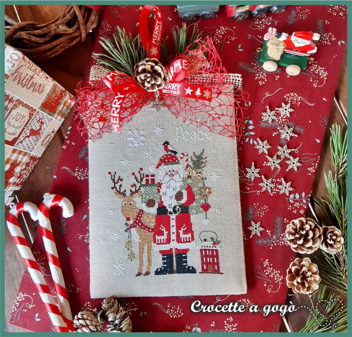 Santa Claus 2021 Cross Stitch by Crocette A Gogò - Paper Pattern