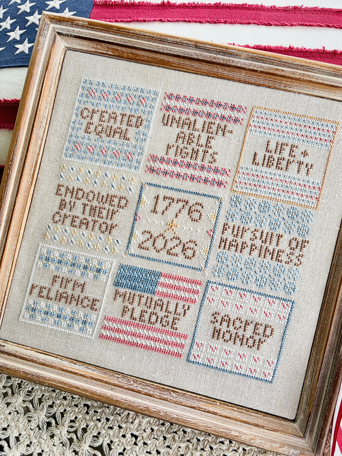 We Hold These Truths Cross Stitch by Sweet Wing Studio - Paper Pattern
