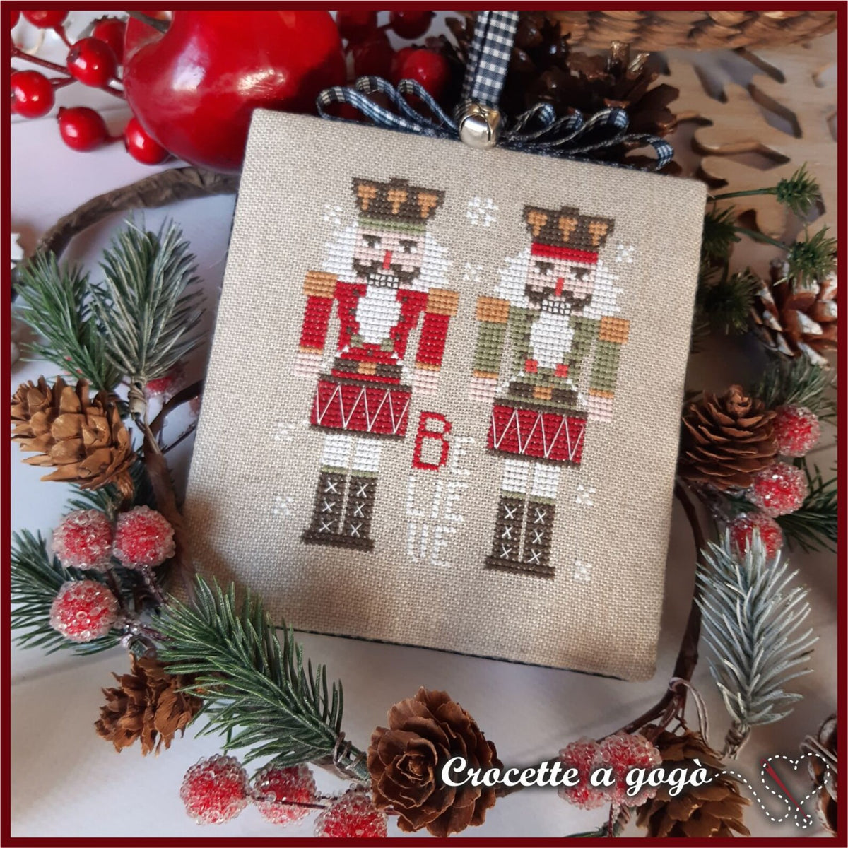 Christmas Vintage Series No. 5 Nutcracker Cross Stitch by Crocette A Gogò - Paper Pattern
