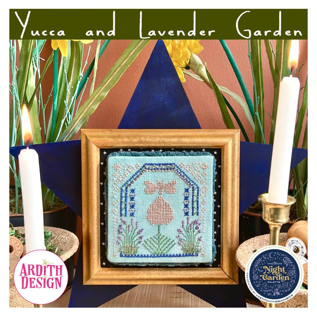 Pre-Order - Yucca and Lavender Garden Cross Stitch by Ardith Design - Paper Pattern