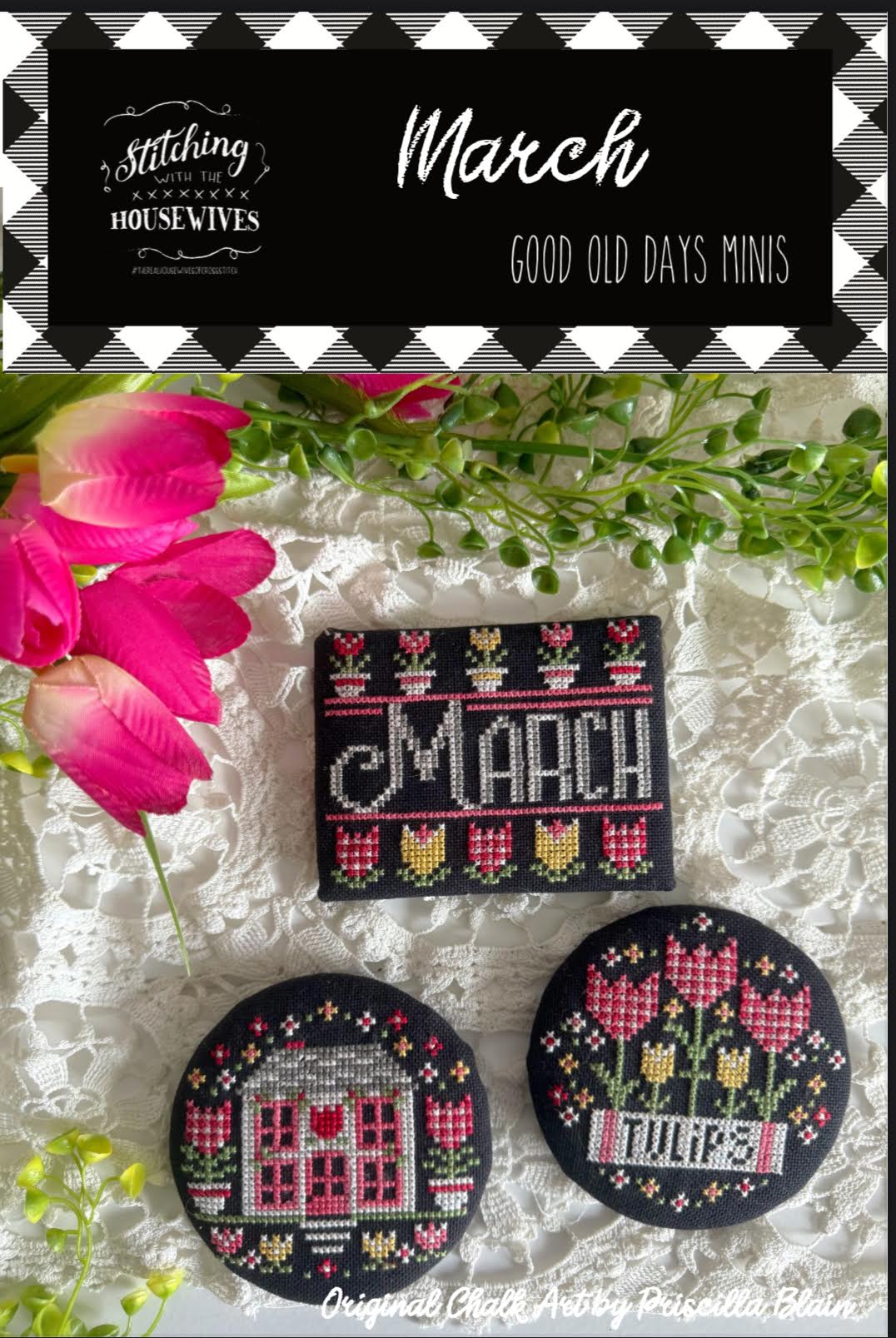 Good Old Days Minis: March Cross Stitch by Stitching With The Housewives - Paper Pattern