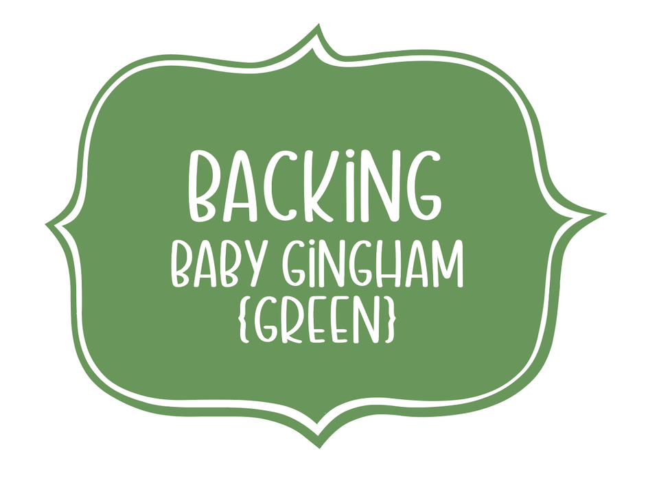 Baby Gingham Green Backing ONLY