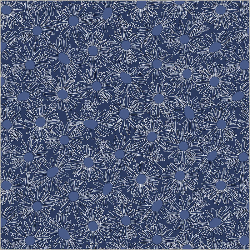 Front Porch | 54862-1 | Navy Daisy
