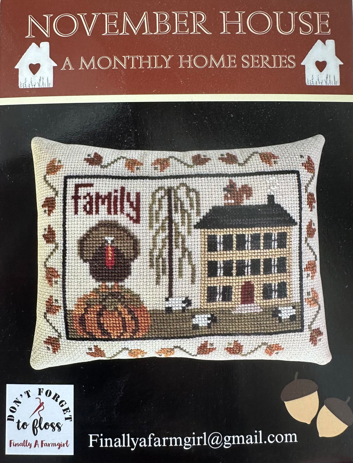 November House Cross Stitch by Finally A Farmgirl - Paper Pattern